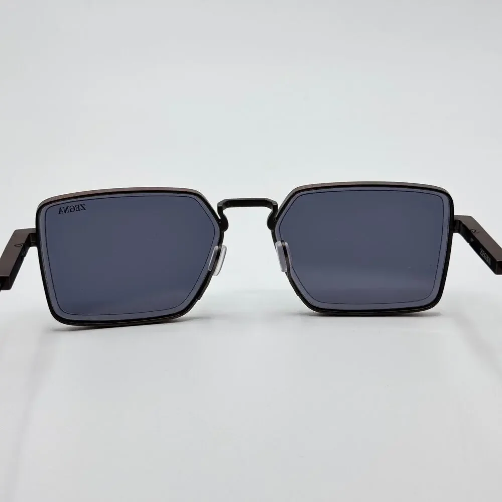 Ermenegildo Zegna Sunglasses EZ0243 38A Dark Bronze Frame Gray Lens 56-16-145